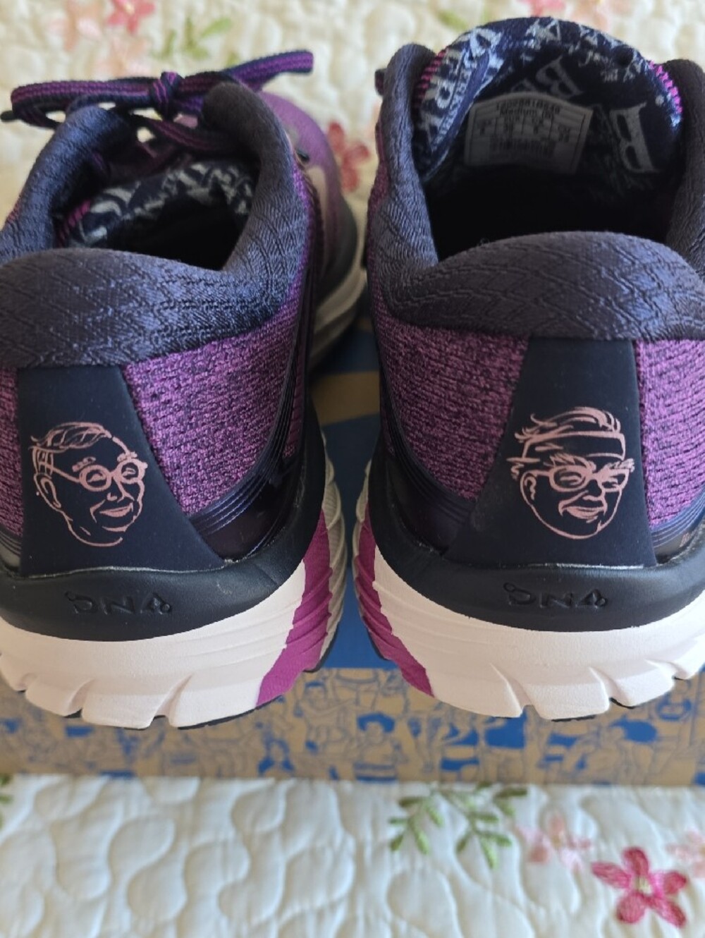 Brooks Adrenaline GTS18 Women’s Purple Athletic Running Shoes - Picture 7 of 8